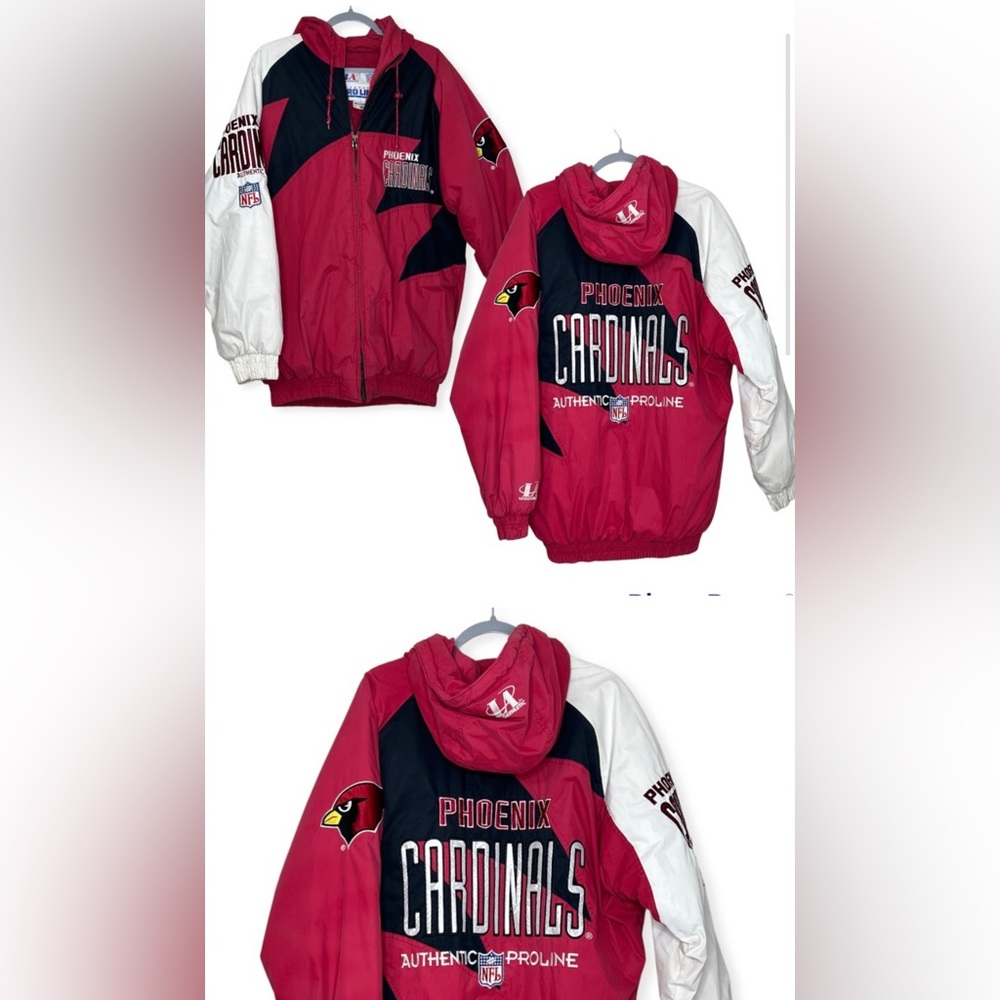 Arizona Cardinals Phoenix Cardinals Vintage Puffer Jacket Authentic Proline NFL